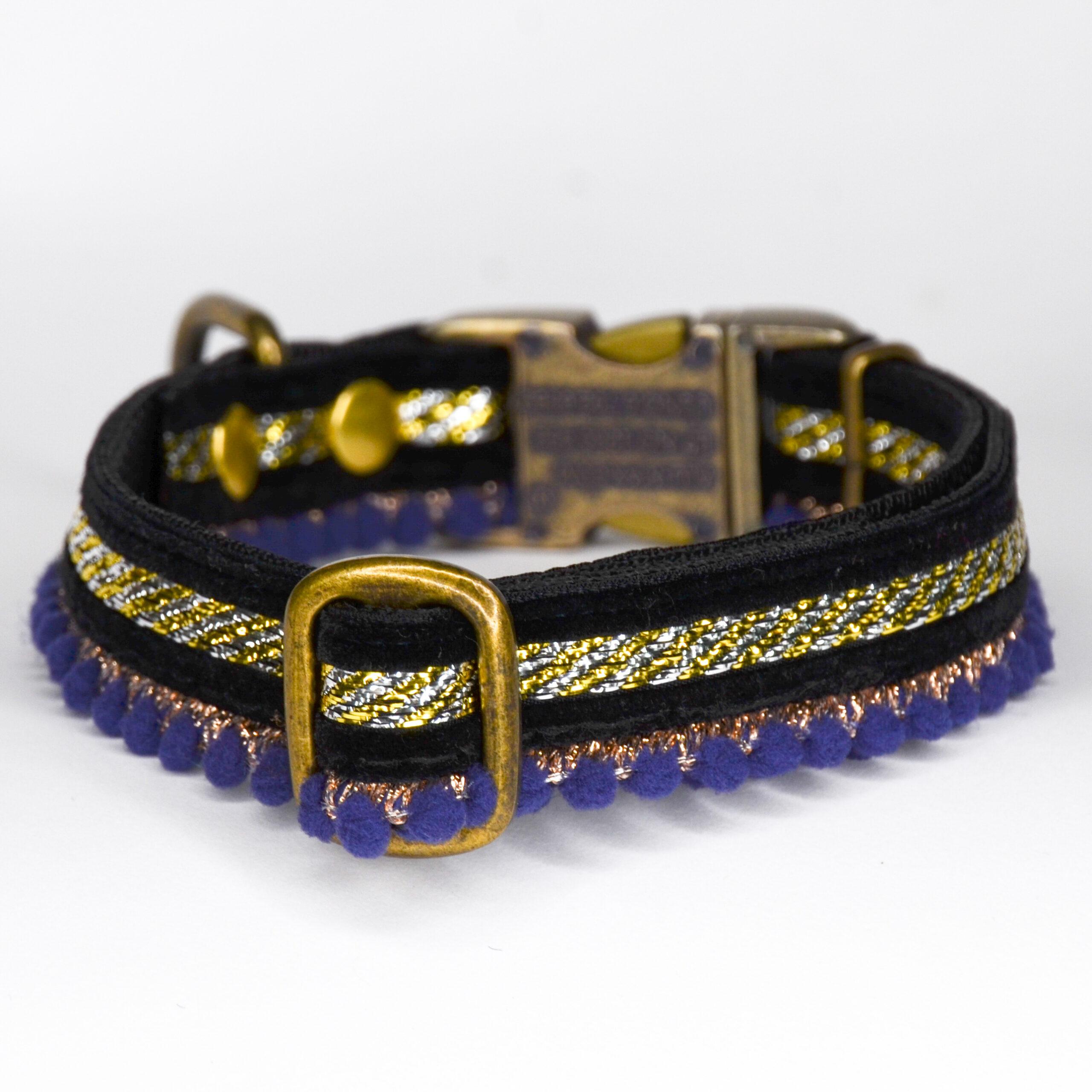 Halsband Fancy pompon paars - Afbeelding 3
