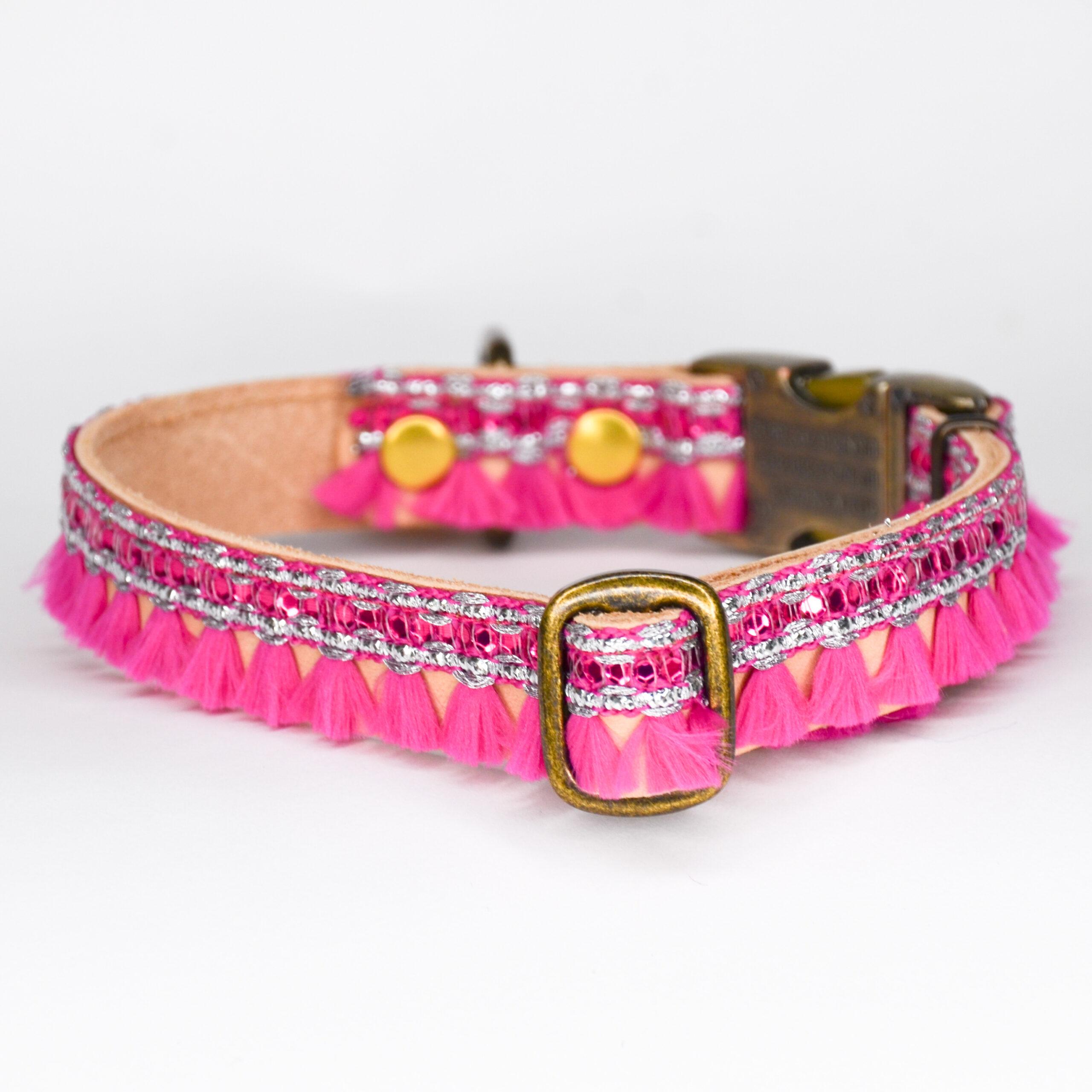 Lerenhalsband Happy fuchsia - LIMITED EDITION - Afbeelding 5