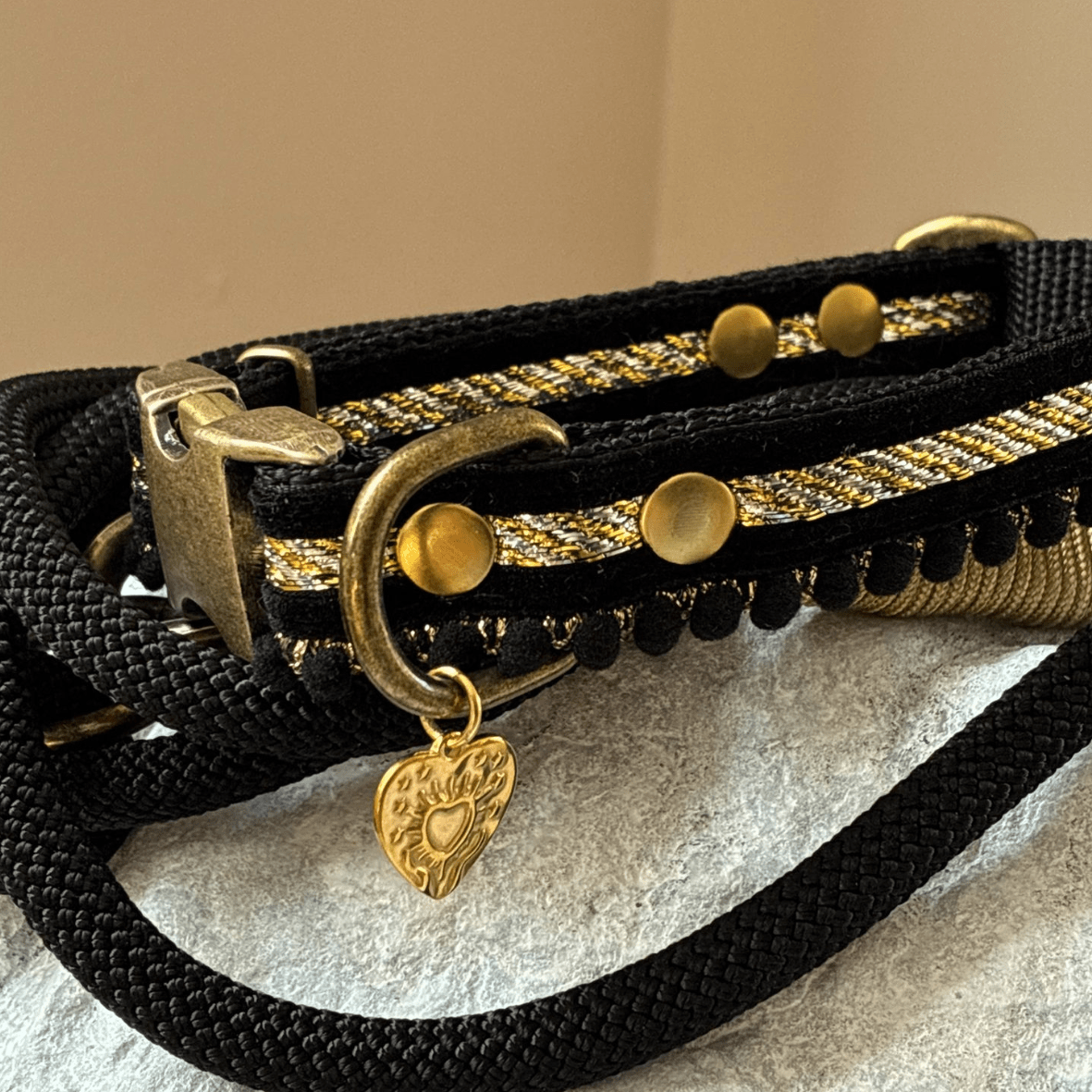 Halsband Fancy pompon zwart - Afbeelding 2